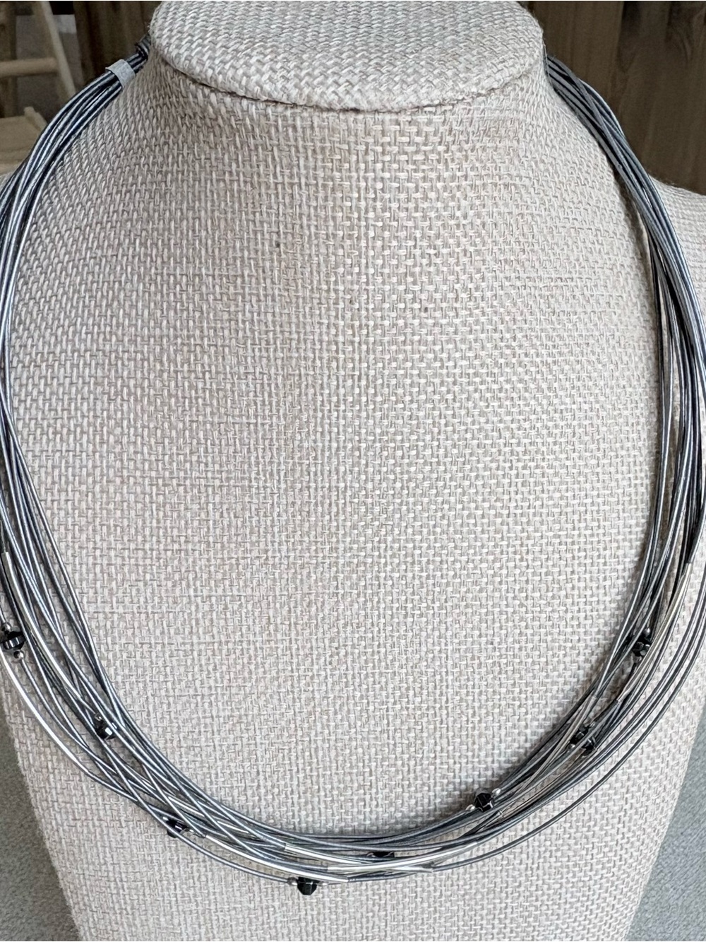 Silpada Sterling Silver, Hematite Bead Necklace, Retired, N2146 - Picture 2 of 6